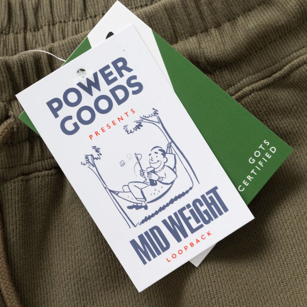 Power Goods Loopback Sweat Shorts - Olive