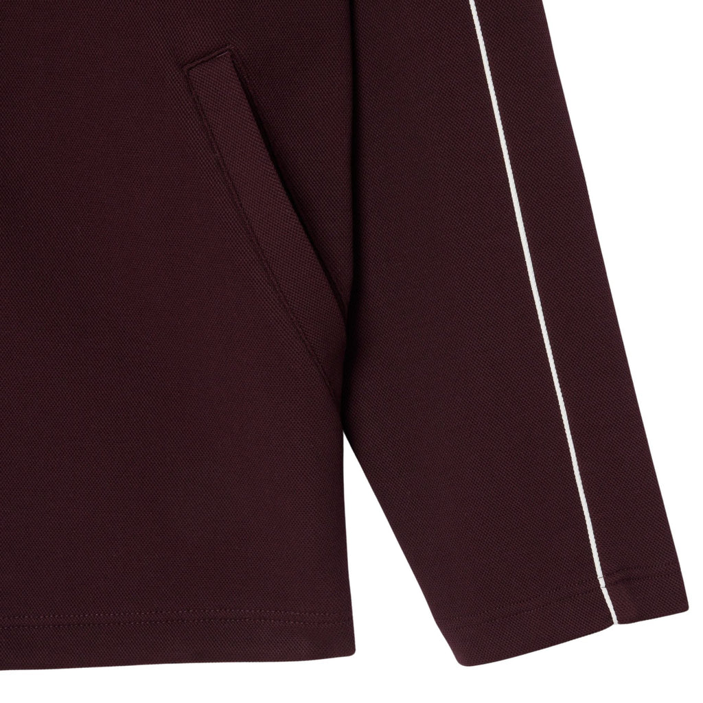Lacoste Tennis Heritage Zipped Badge Accent Sweatshirt - Merlot
