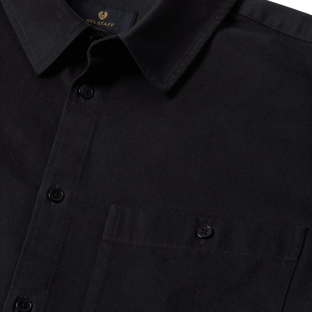 Belstaff Outpost Shirt Cotton Herringbone - Black