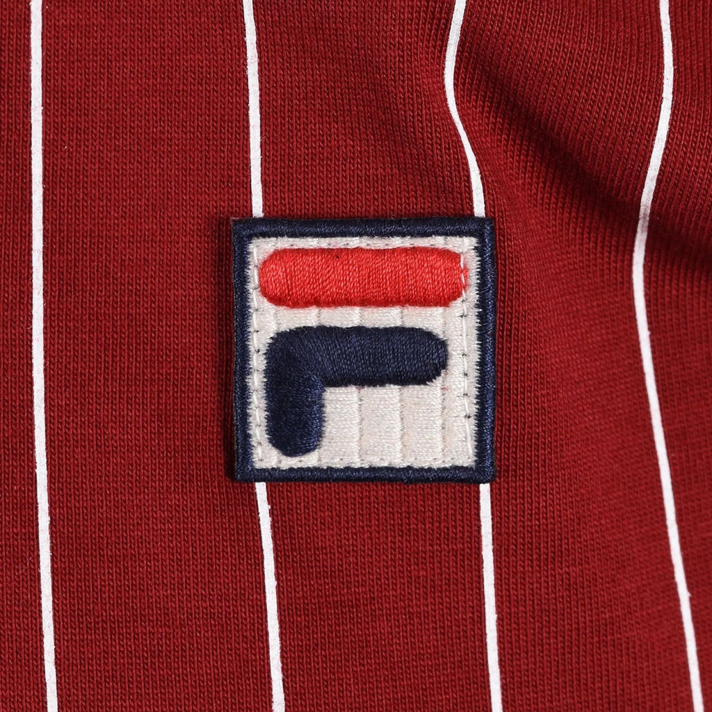 Fila Vintage BB1 Classic Vintage Striped Polo Shirt - Sun Dried Tomato