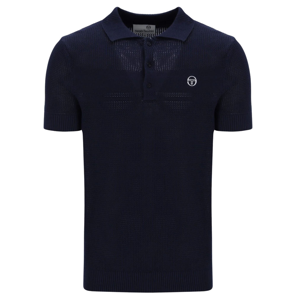 Sergio Tacchini Sabino Knit Polo Shirt - Maritime