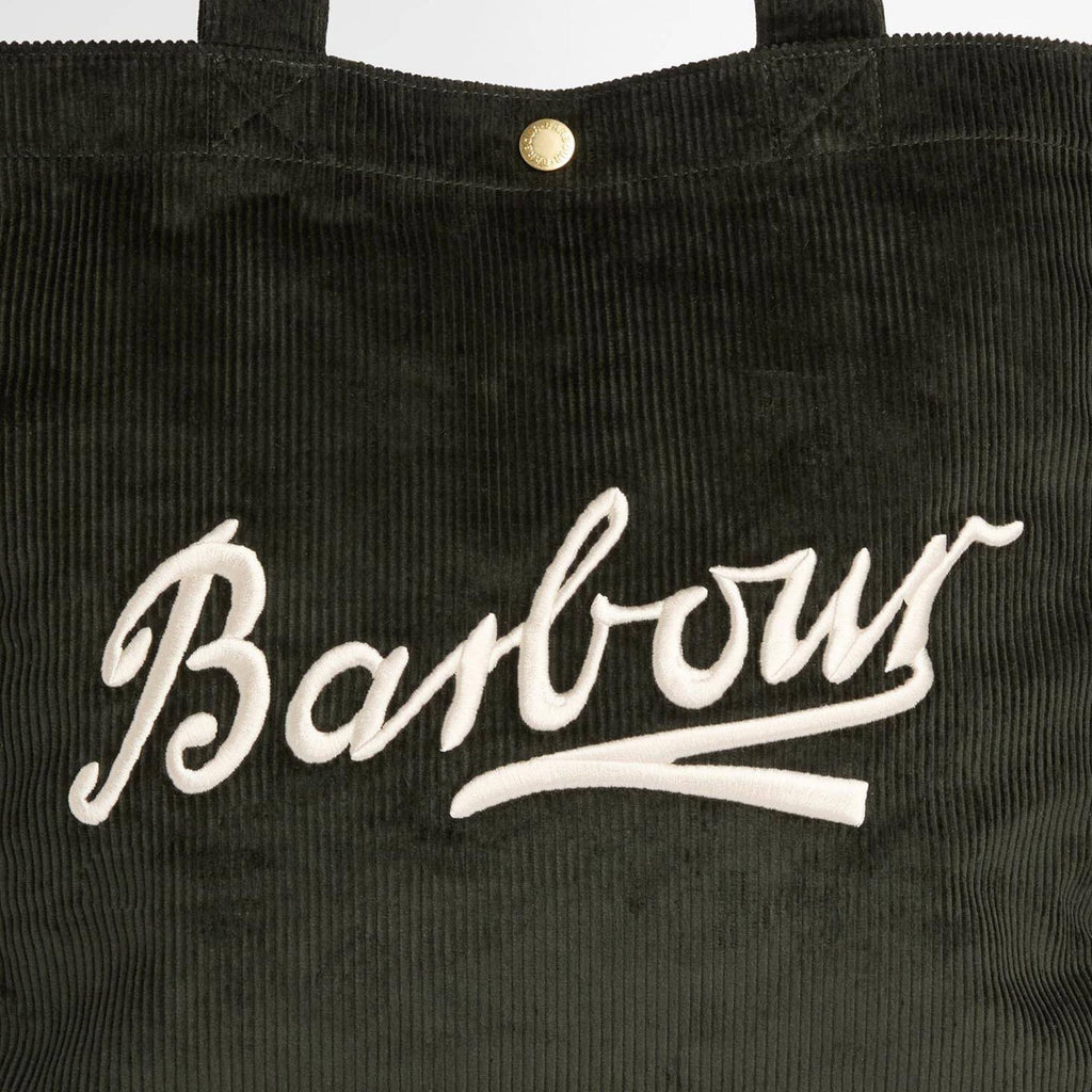 Barbour Carrick Cord Tote Bag - Sage