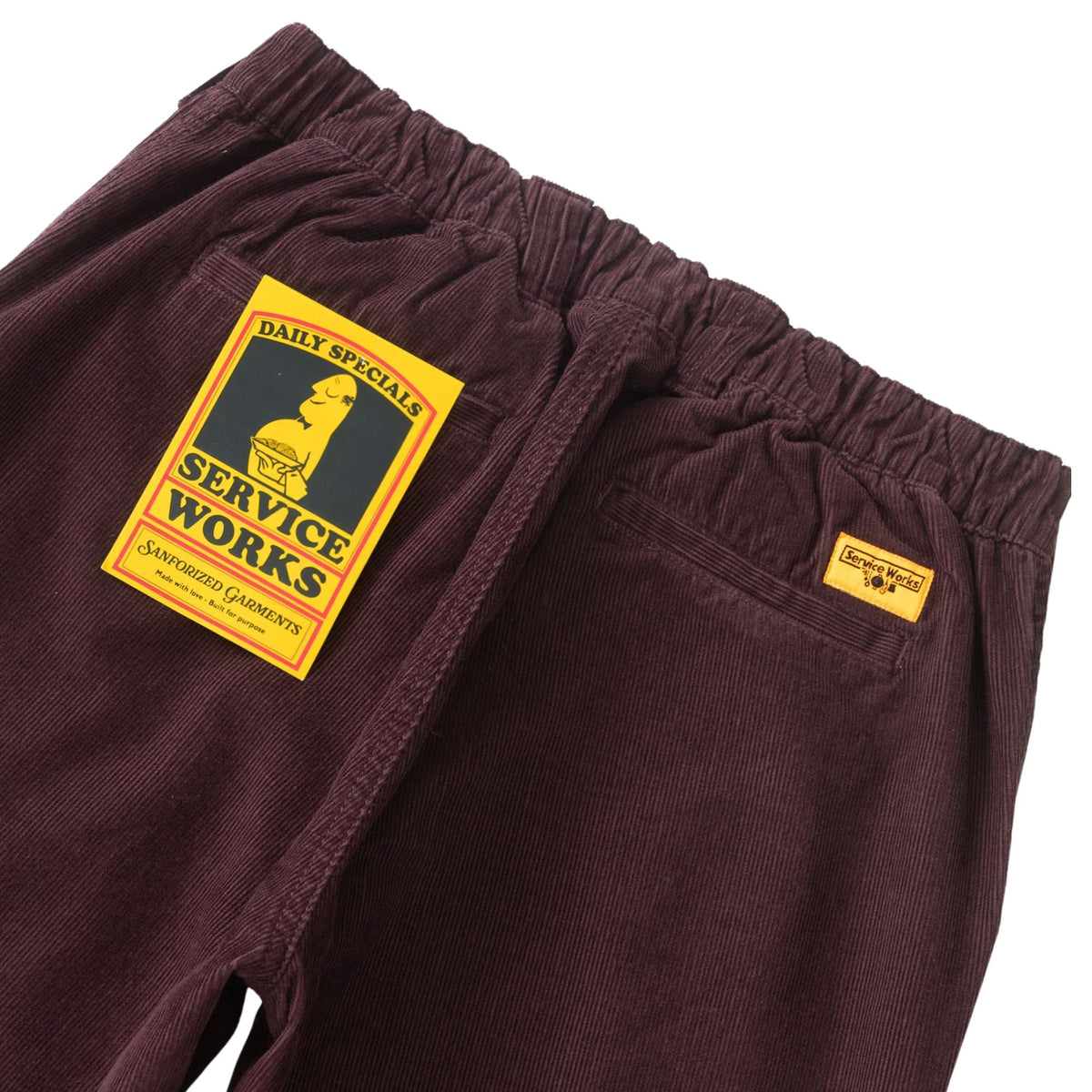 Service Works Fine Cord Waiter Pants - Burgundy