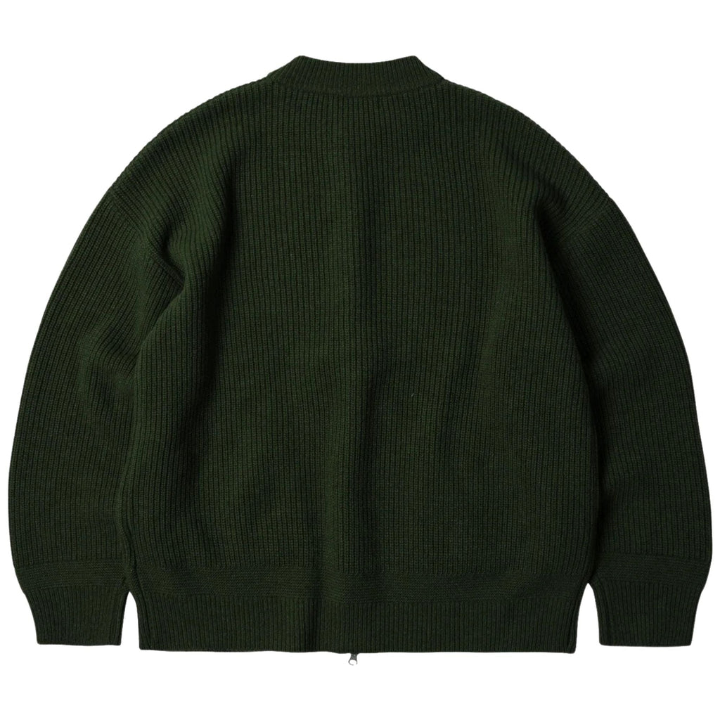 FrizmWORKS Wool Deck Zip Up Cardigan - Forest Green