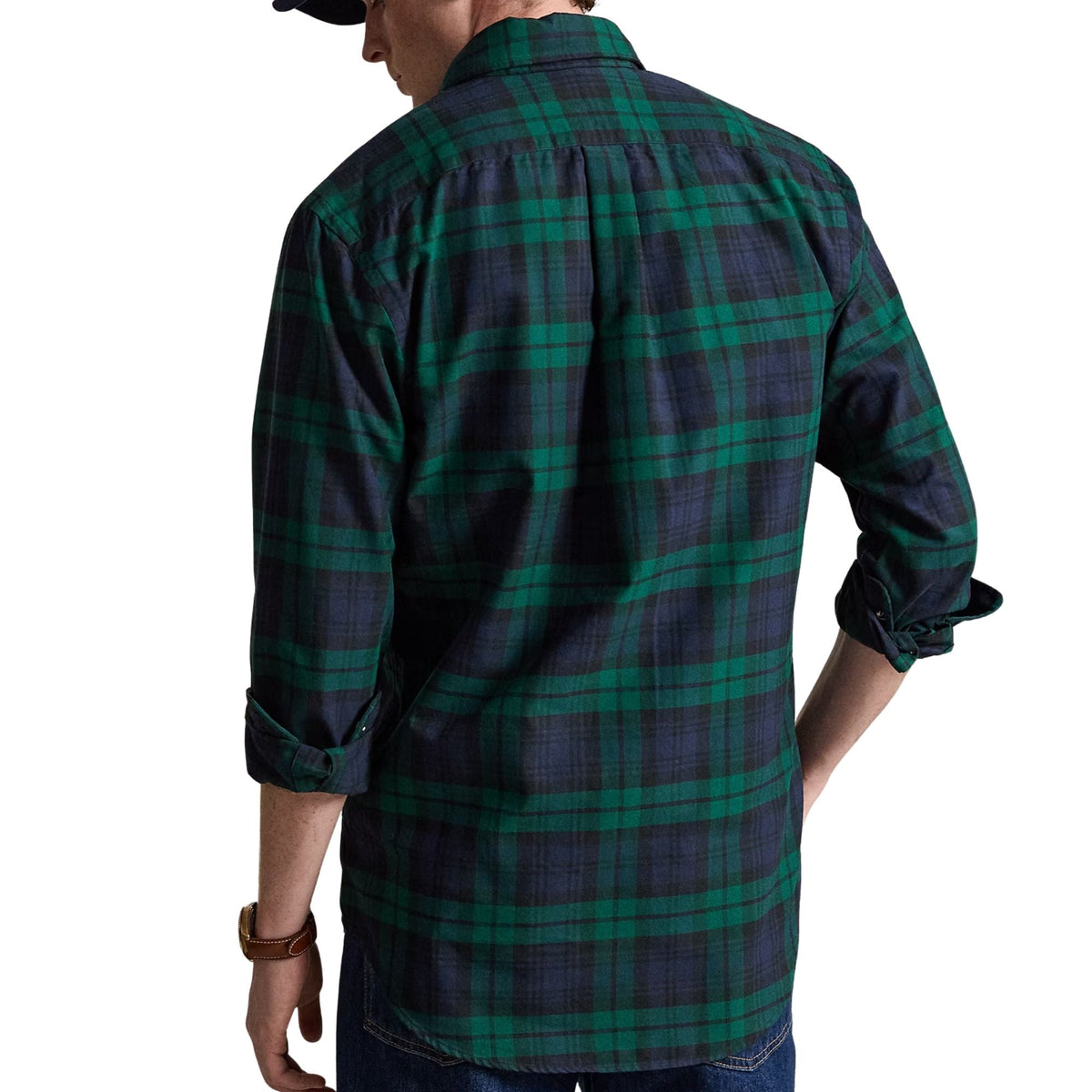 Polo Ralph Lauren Custom Fit Tattersall Oxford Shirt - Navy/Green Multi