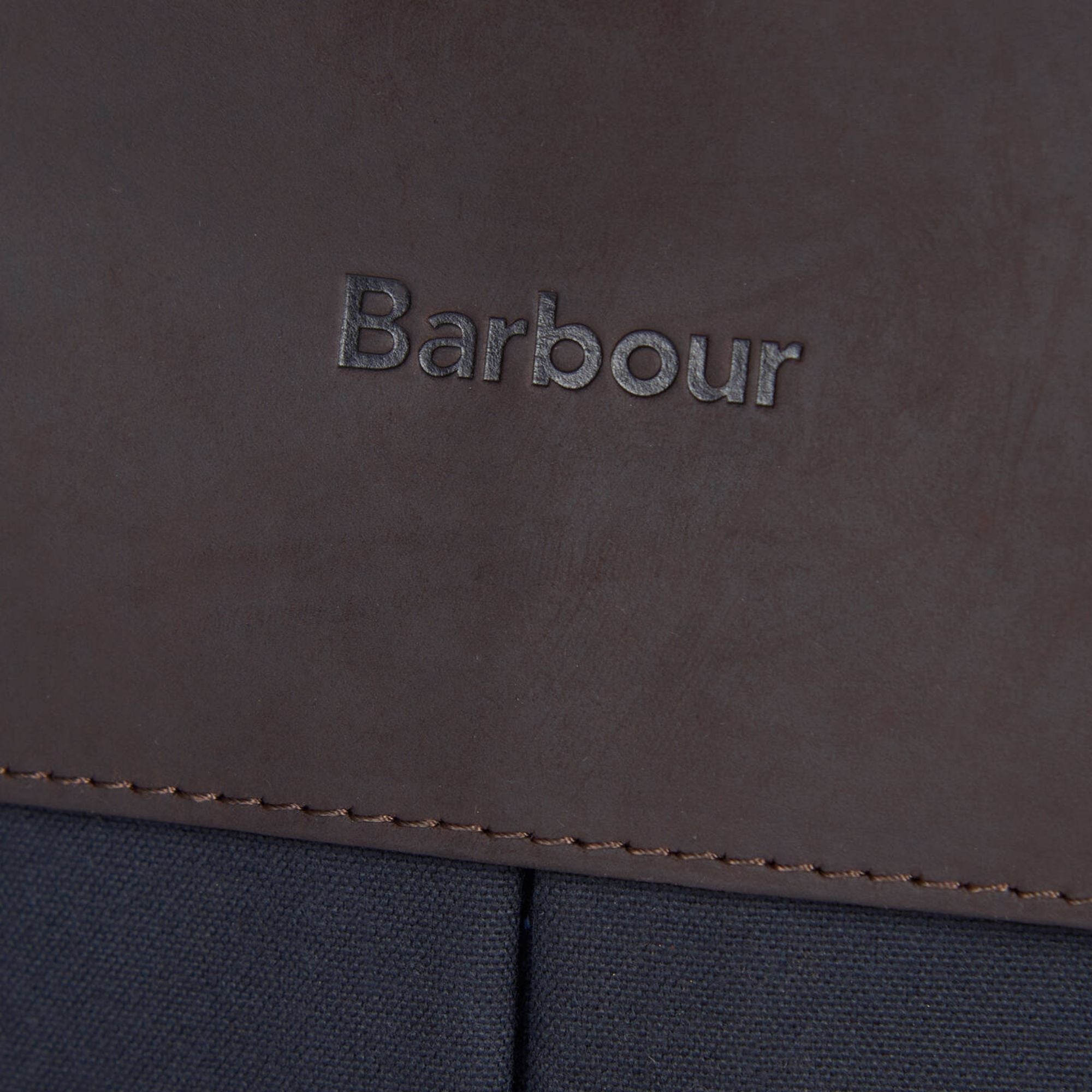 Wax Leather Briefcase - Navy