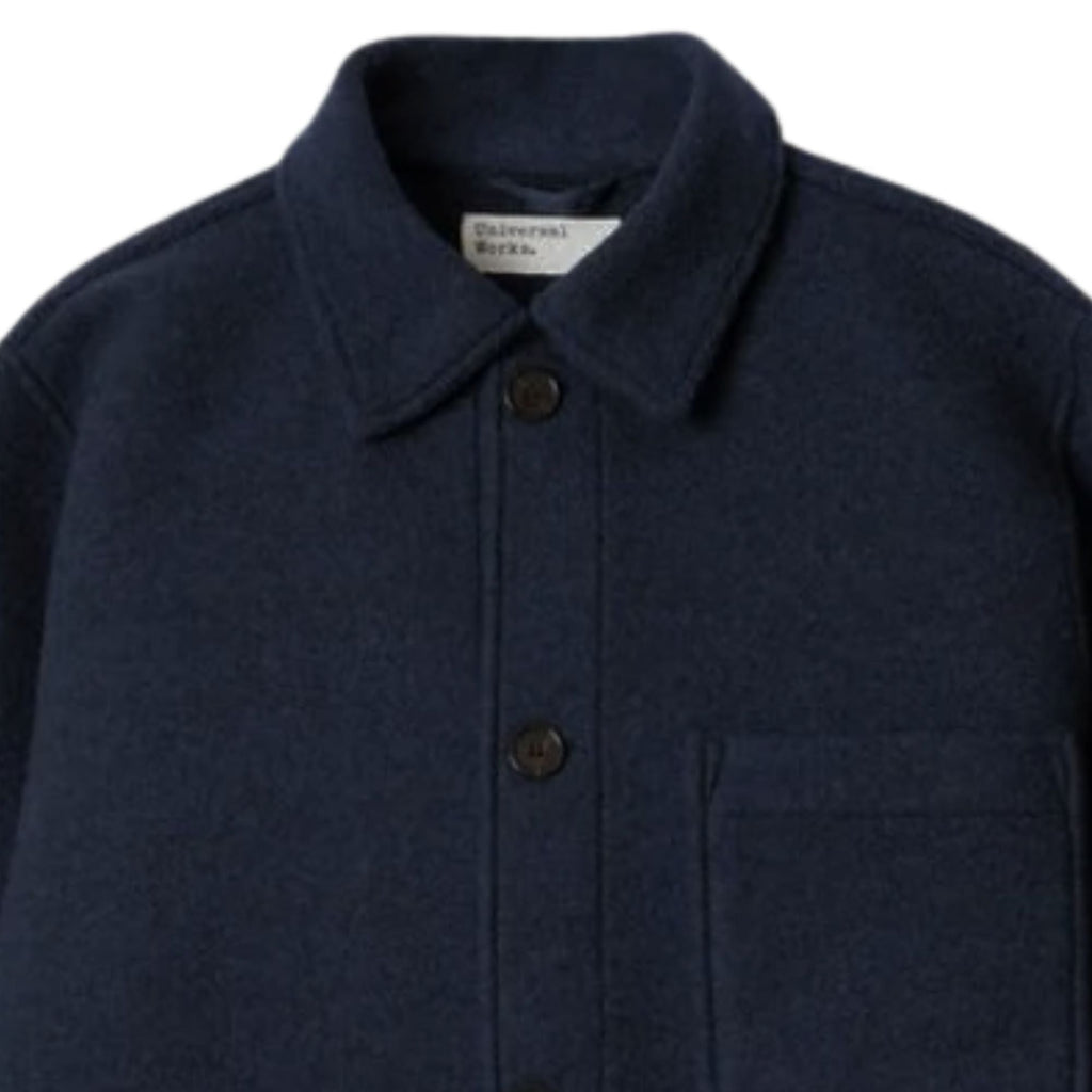 Universal Works Tag Jacket Techno Melton Plain - Navy