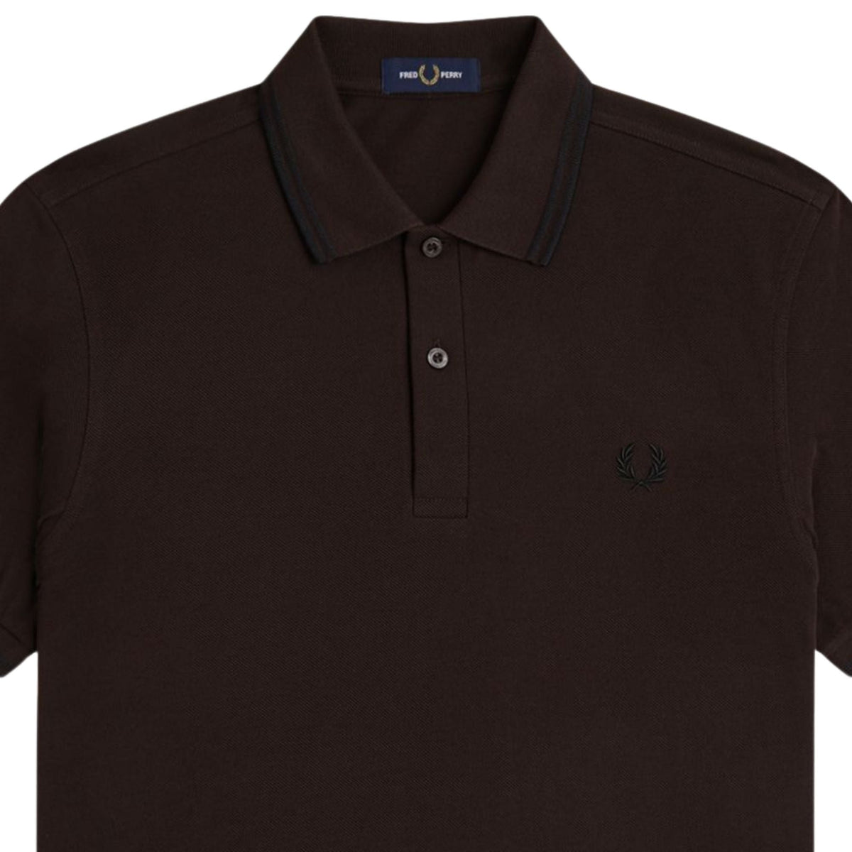 Fred Perry M3600 Twin Tipped Shirt - Rich Brown