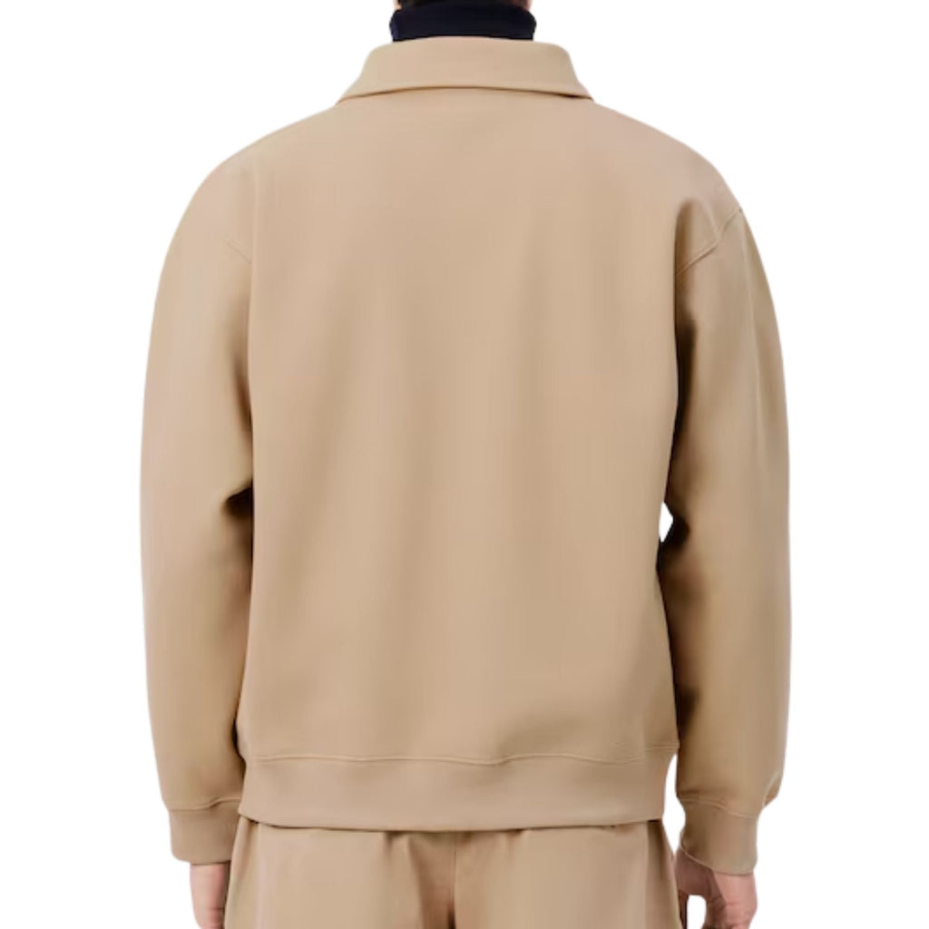Lacoste Polo Collar Piqué Sweatshirt - Beige