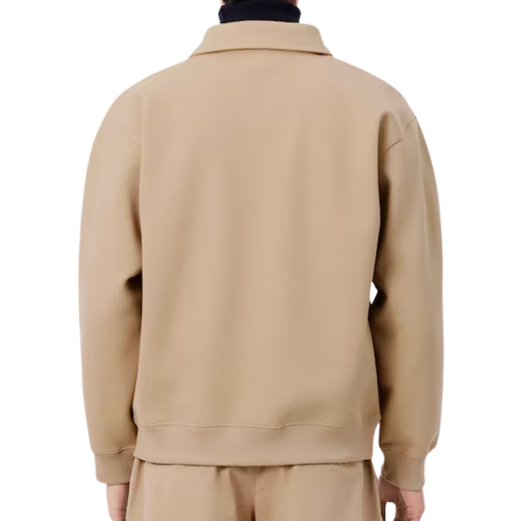 Lacoste Polo Collar Piqué Sweatshirt - Beige