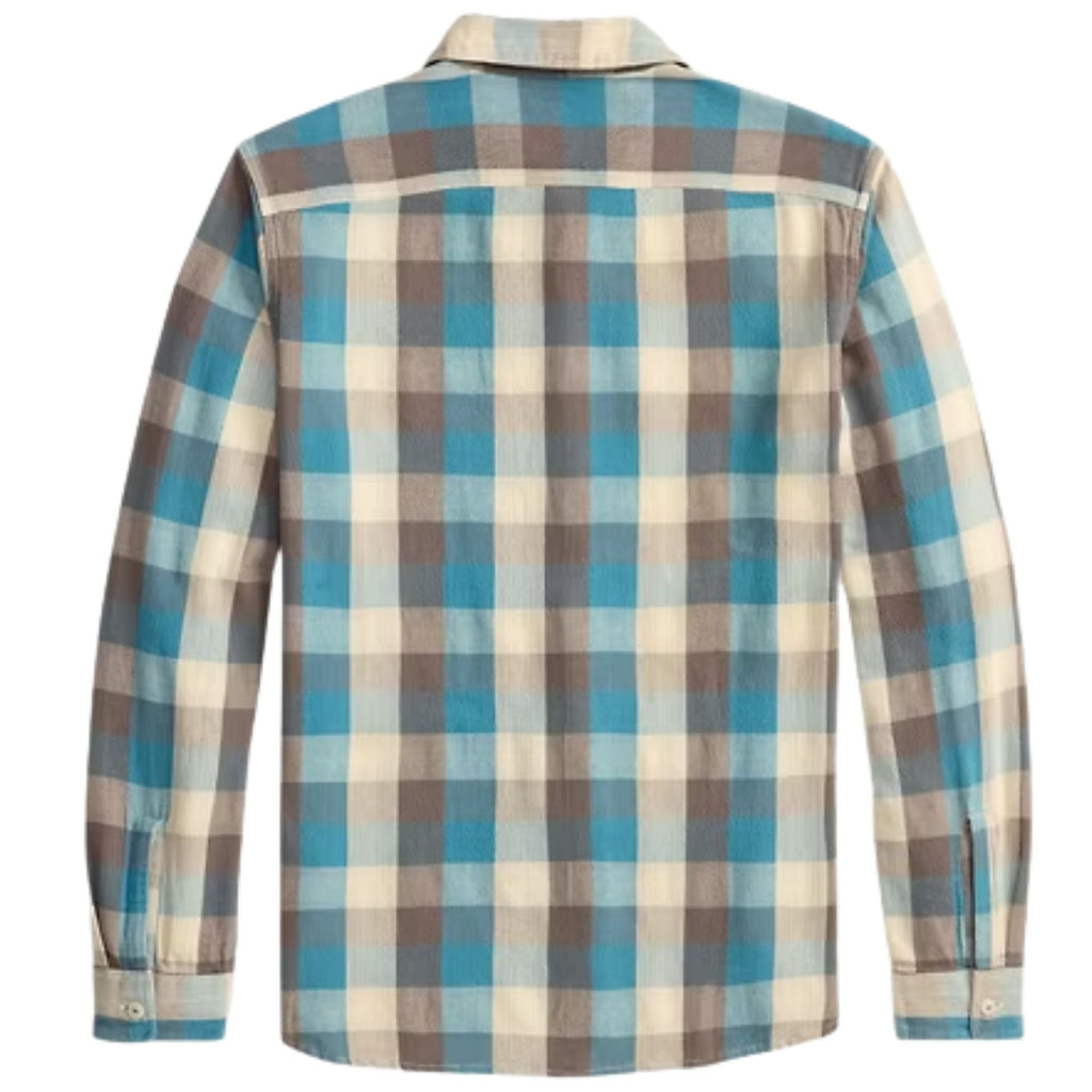 RRL by Ralph Lauren Plaid Twill Workshirt - Blue/White