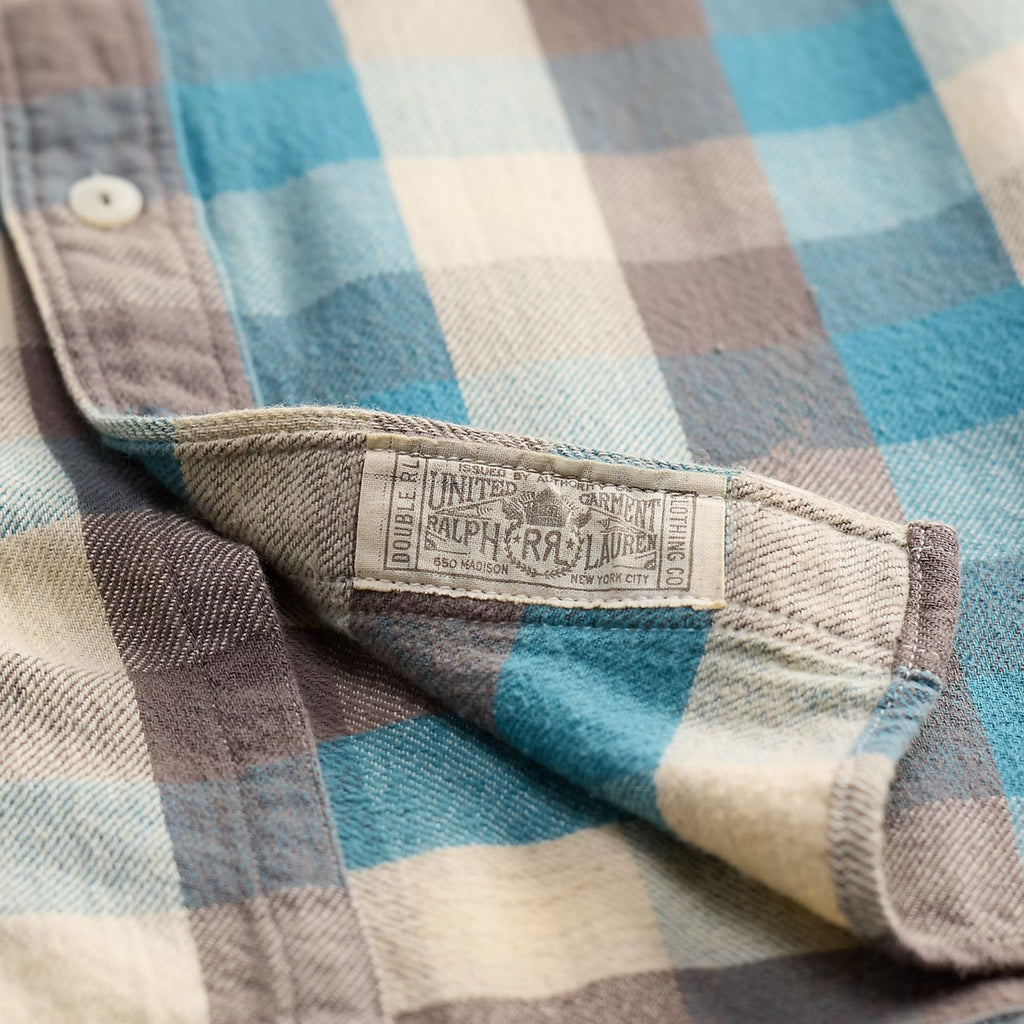 RRL by Ralph Lauren Plaid Twill Workshirt - Blue/White