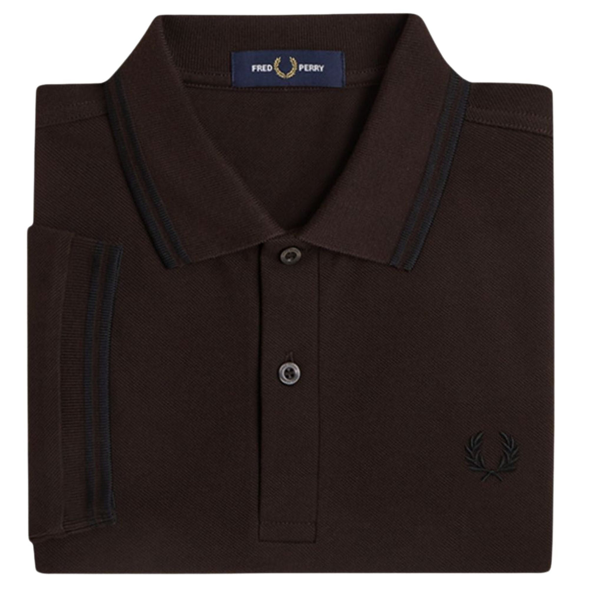 Fred Perry M3600 Twin Tipped Shirt - Rich Brown