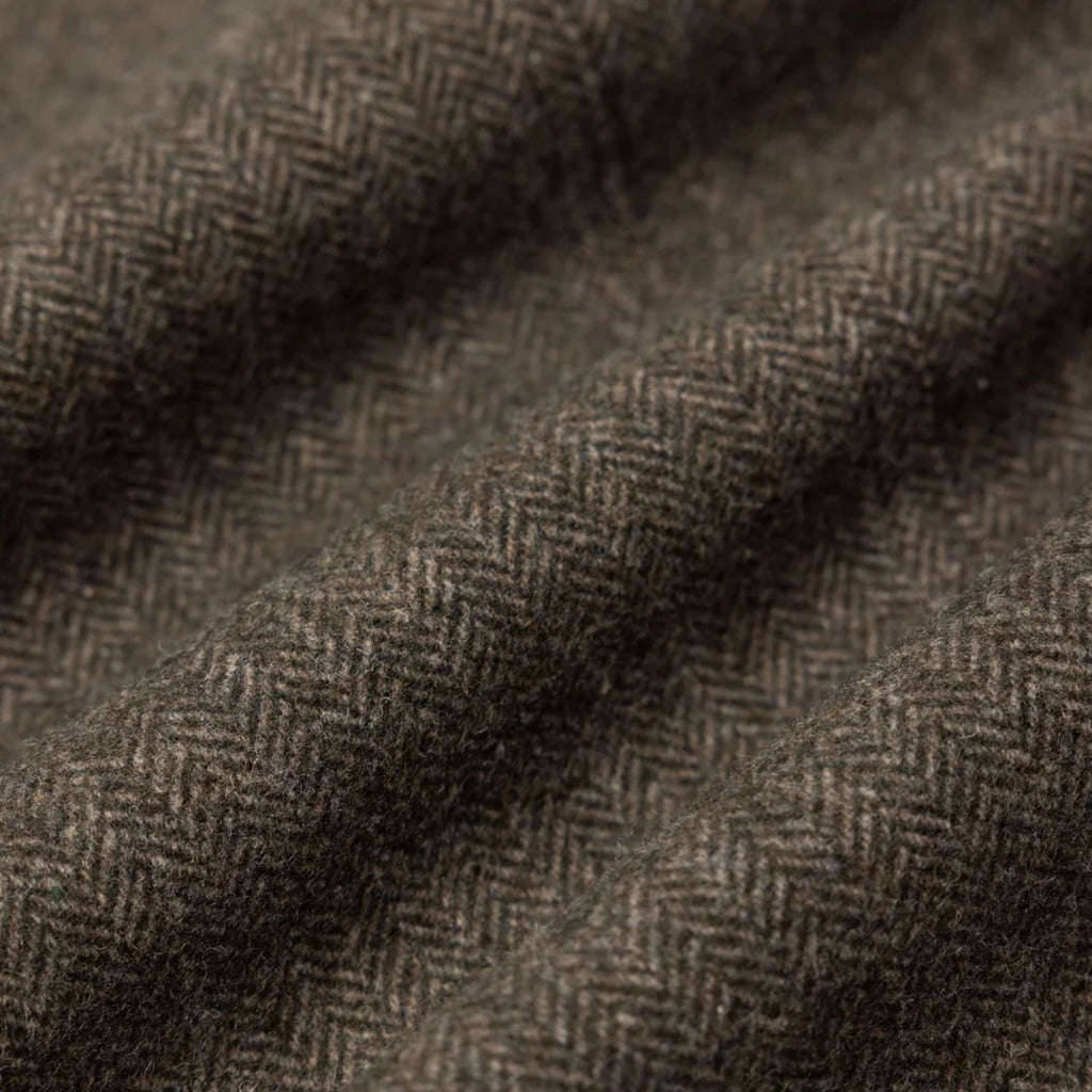 Kestin Herringbone Wool Blend Stac Blazer - Olive