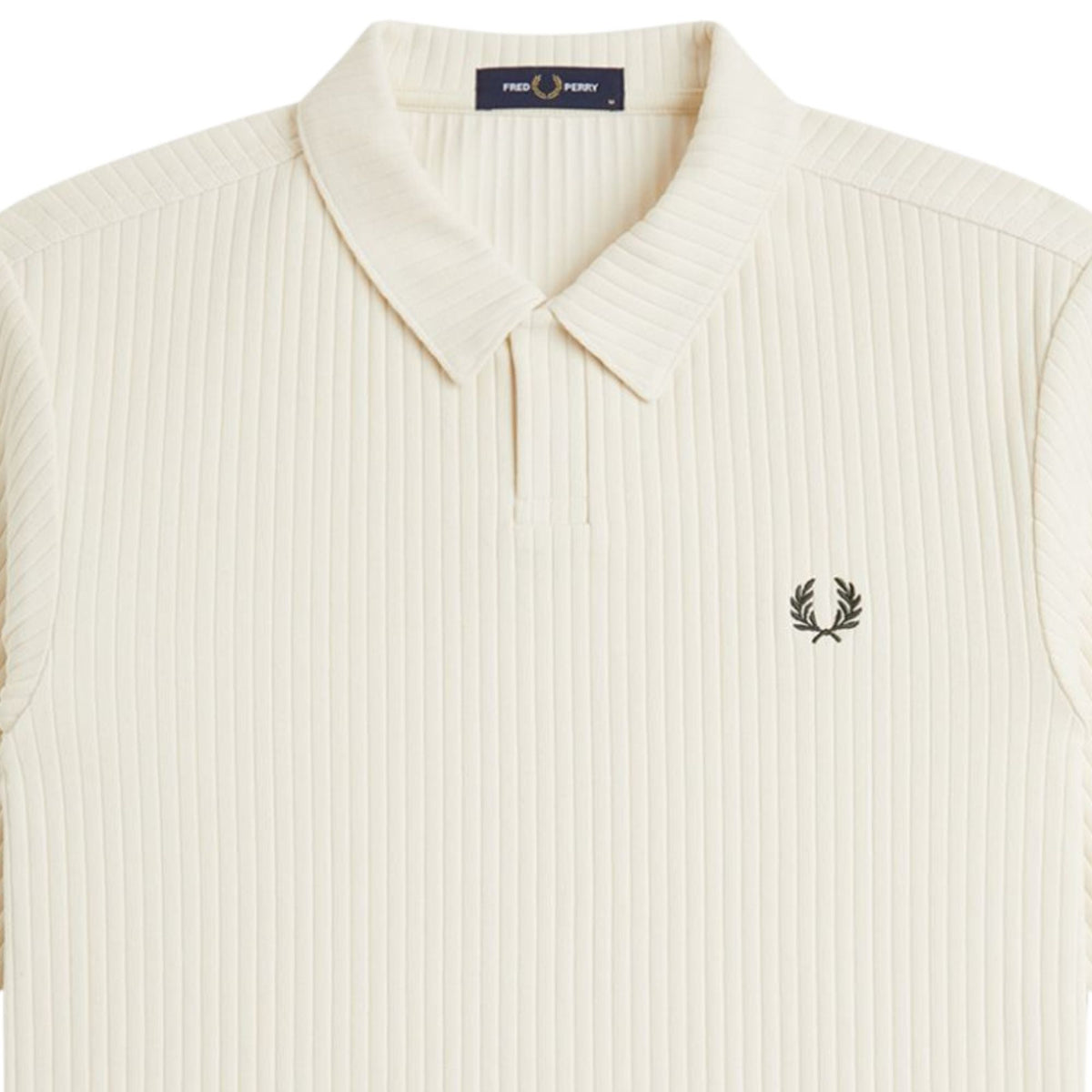 Fred Perry Drop Needle Jersey Polo Shirt - Ecru