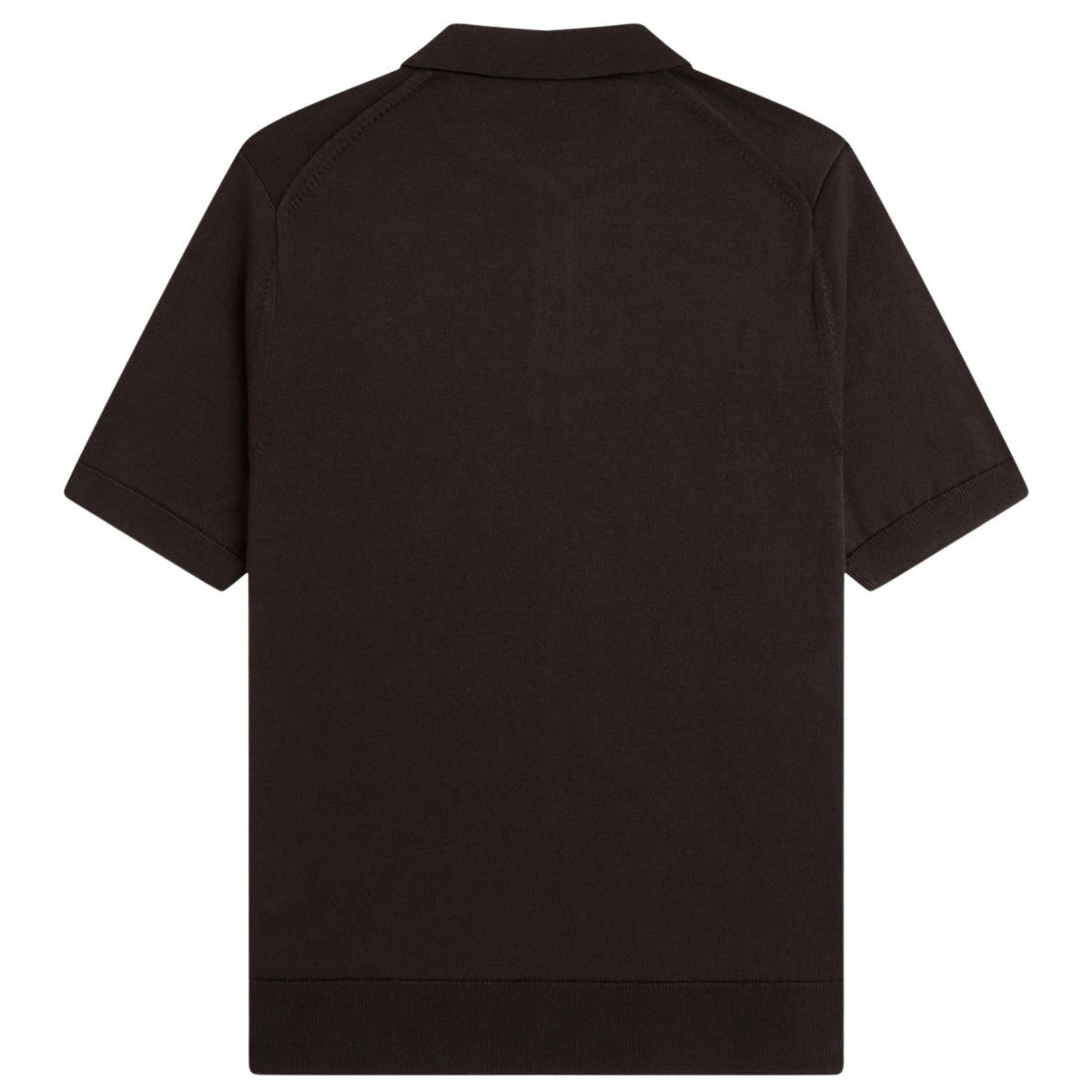 Fred Perry Cotton Knitted Shirt - Rich Brown
