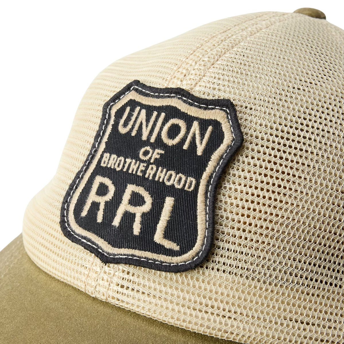 RRL by Ralph Lauren  Logo-Patch Mesh Trucker Cap - Brown/Tan