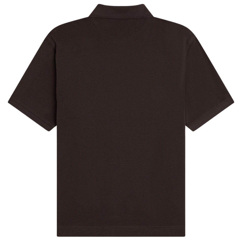 Fred Perry Tennis Net Tape Polo Shirt - Rich Brown