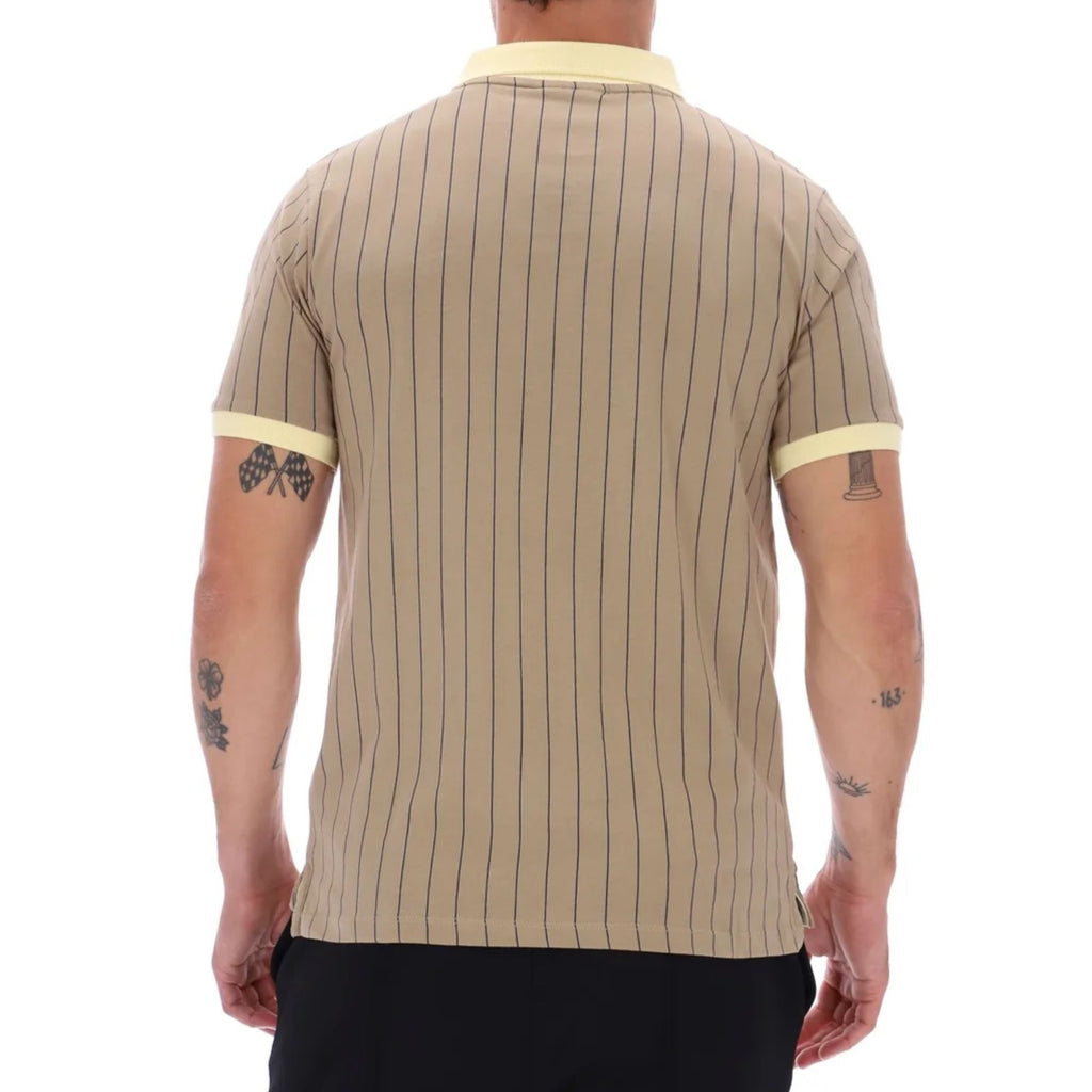 Fila Vintage BB1 Classic Vintage Striped Polo Shirt - Double Cream