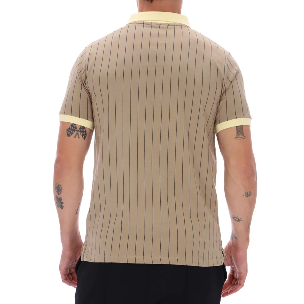 Fila Vintage BB1 Classic Vintage Striped Polo Shirt - Double Cream