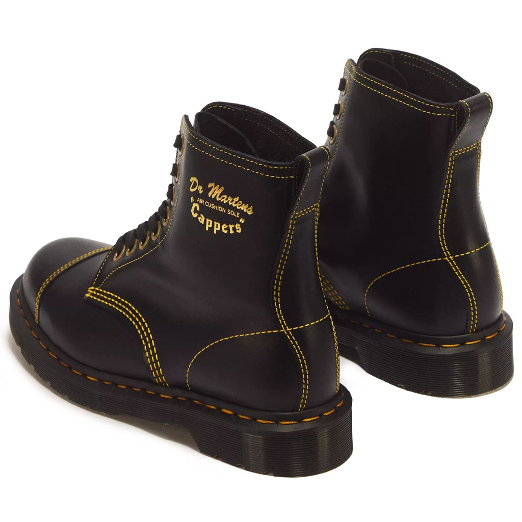 Dr. Martens Made In England 1460 Cappers Classic Calf Leather Lace Up Boots - Black