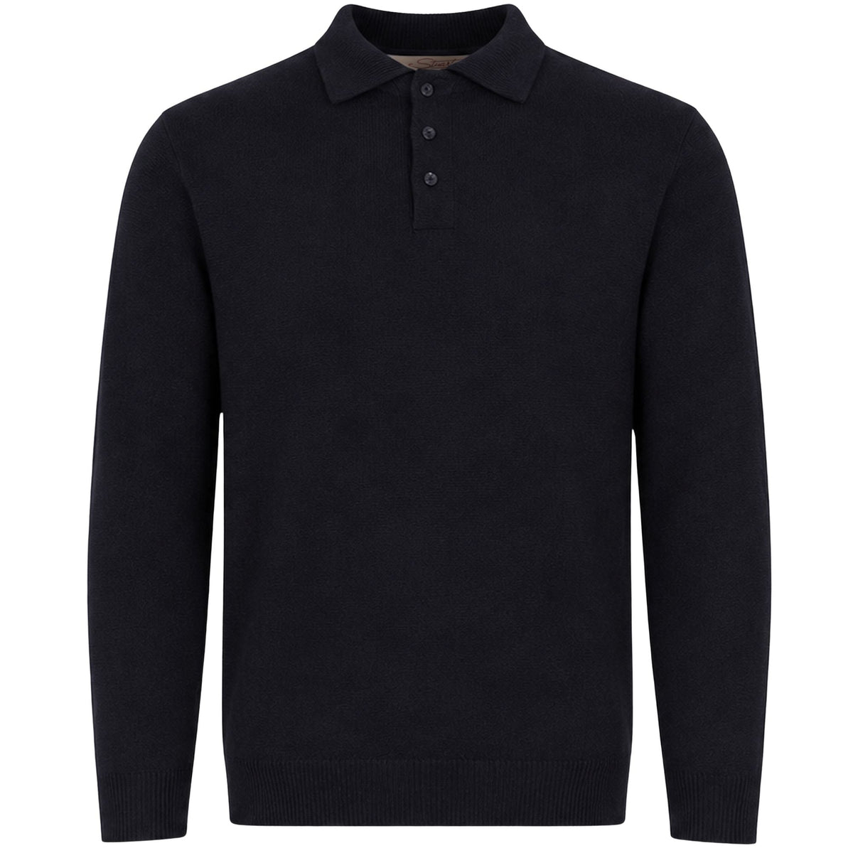 Stuarts London Mayfair Merino Polo - Midnight Blue