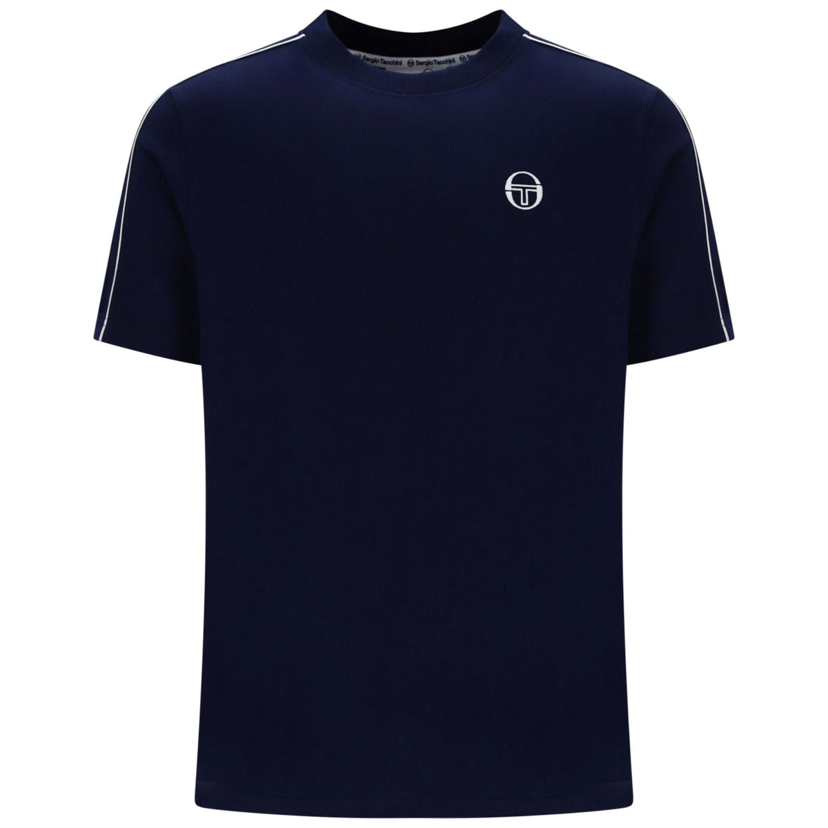 Sergio Tacchini Santis Raised Logo T-Shirt - Maritime Blue/Gardenia