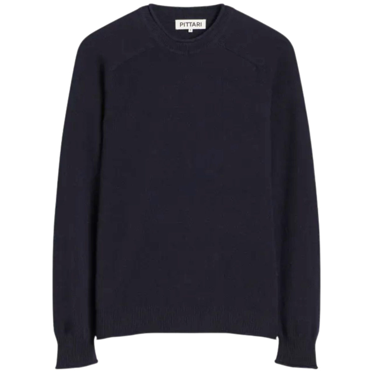 Pittari Usk Lambswool Roll Collar Jumper - Navy