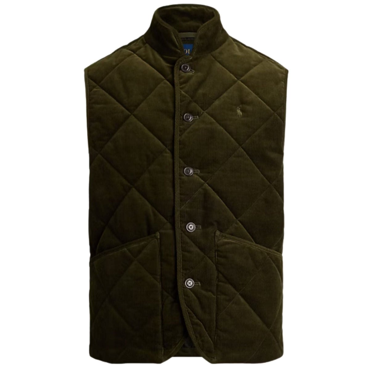 Polo Ralph Lauren Quilted Corduroy Gilet - Company Olive