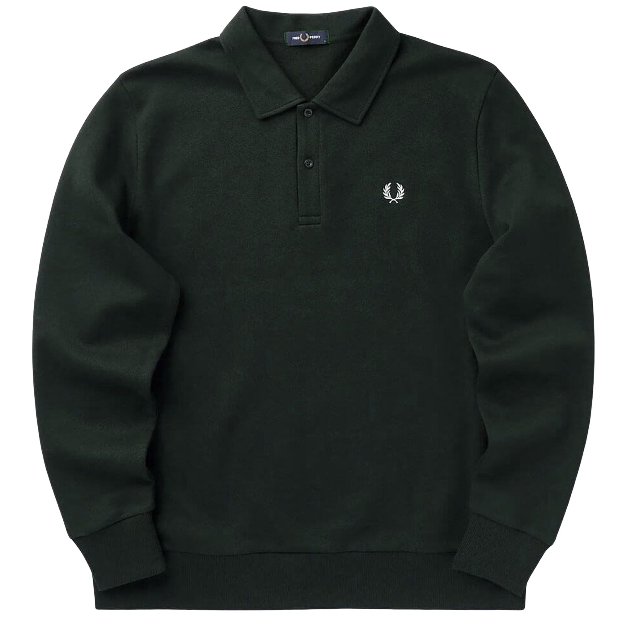 Pique Collared Sweatshirt - Green