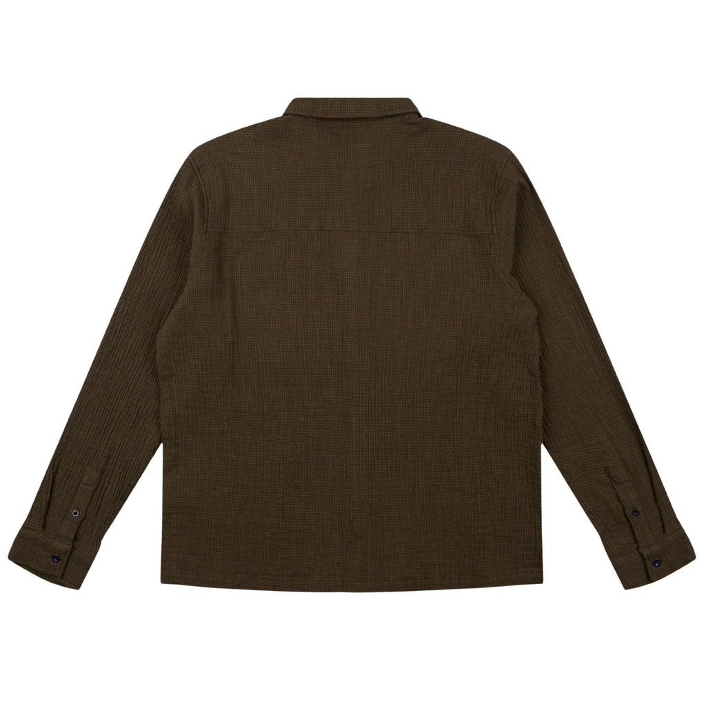 Albam Islington Check Pocket Shirt - Dark Khaki