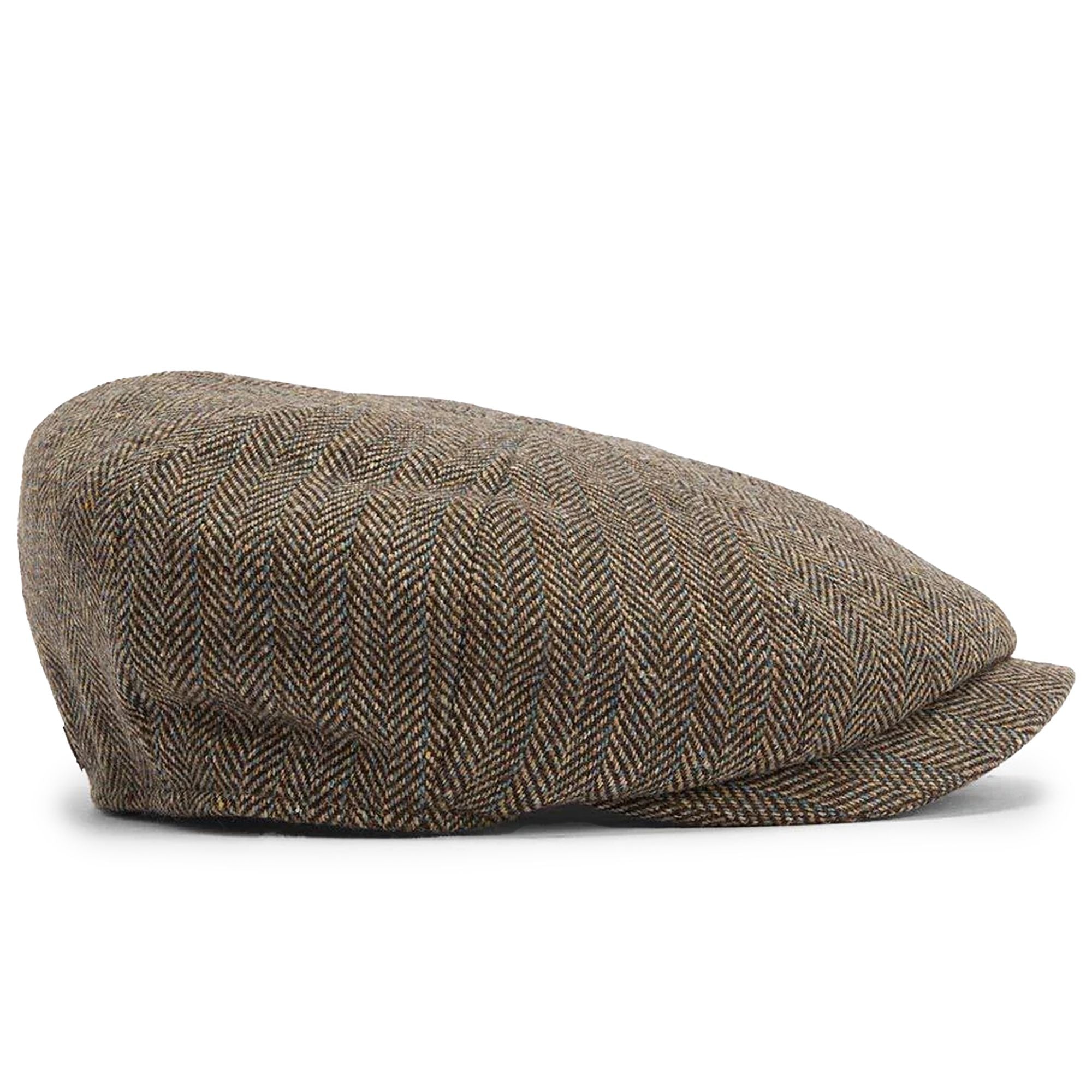 Barbour Fyne Tweed Baker Boy Cap - Brown
