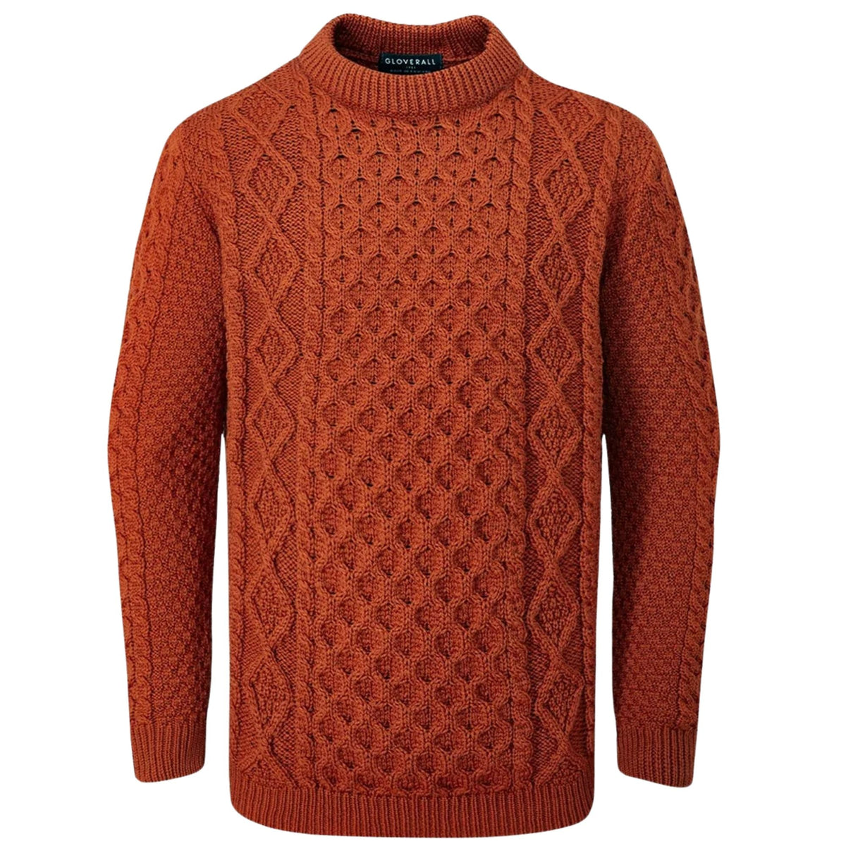 Gloverall Aran Jumper - Burnt Orange