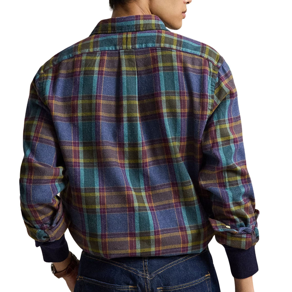 Polo Ralph Lauren Custom Fit Plaid Flannel Shirt - Blue Purple Heather