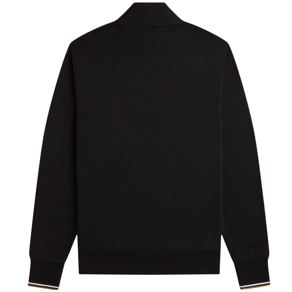 Fred Perry Half Zip Sweatshirt - Black/Snow White/Bronze