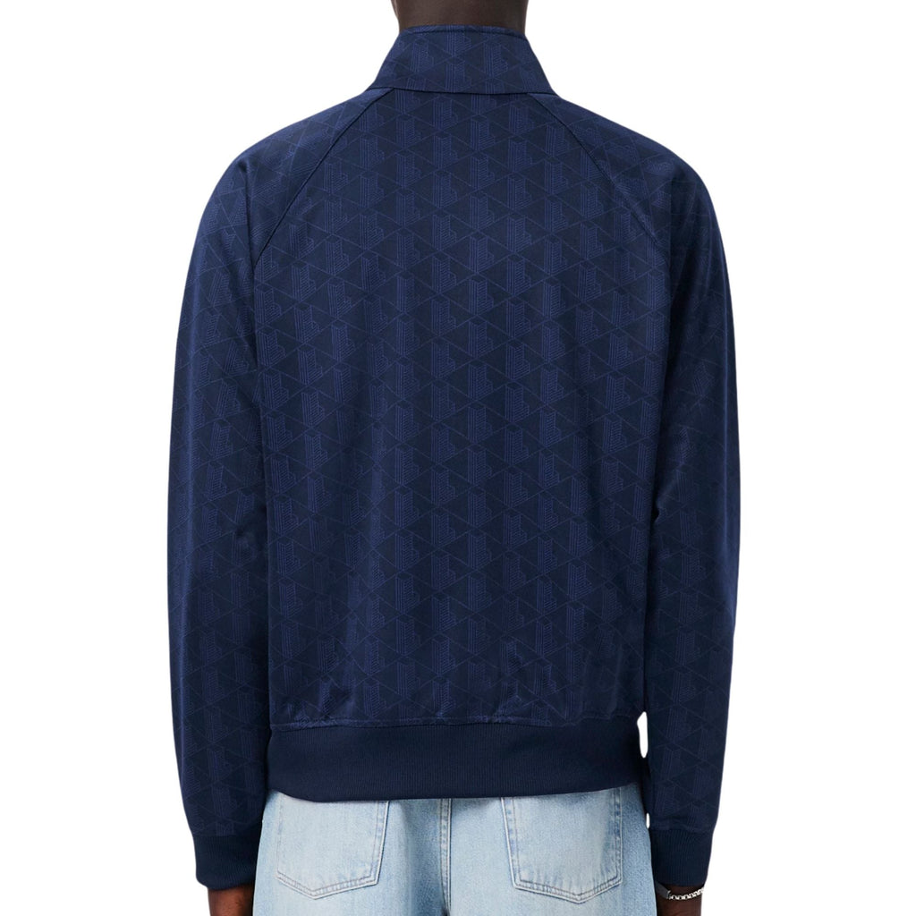 Lacoste Monogram Jacquard Zipped Jacket - Navy