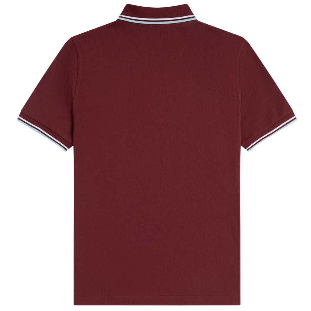 Fred Perry Reissues M12 Twin Tipped Polo - Maroon/White/Ice