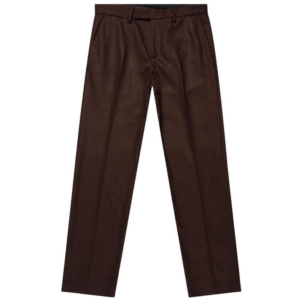 Sunspel Boiled Wool Trousers - Truffle