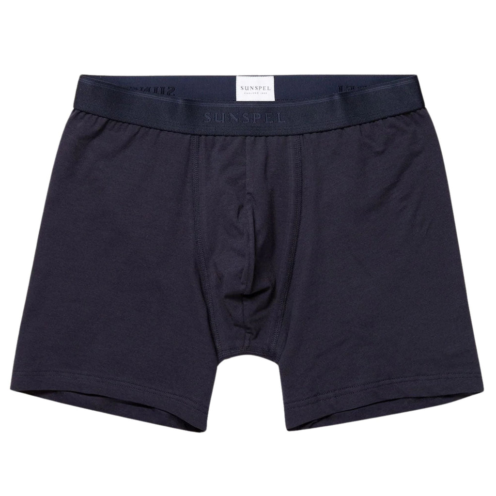 Sunspel Stretch Cotton Boxer Briefs - Navy