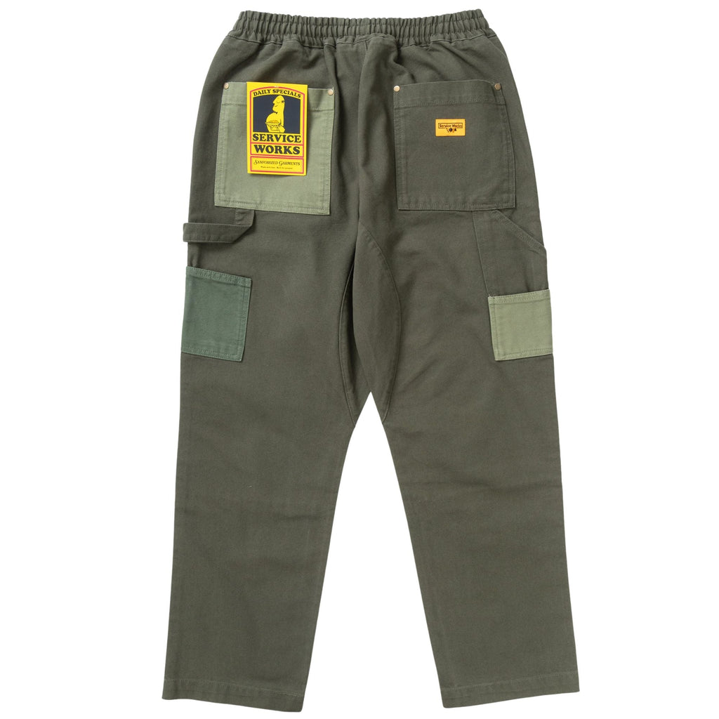 Service Works Patchwork Utility Chef Pants - Green