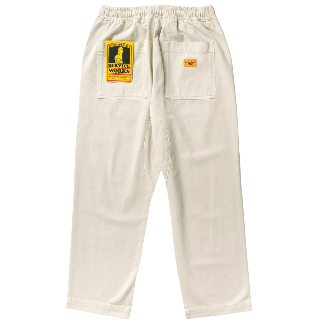 Service Works Pigment Herringbone Chef Pants - Bone