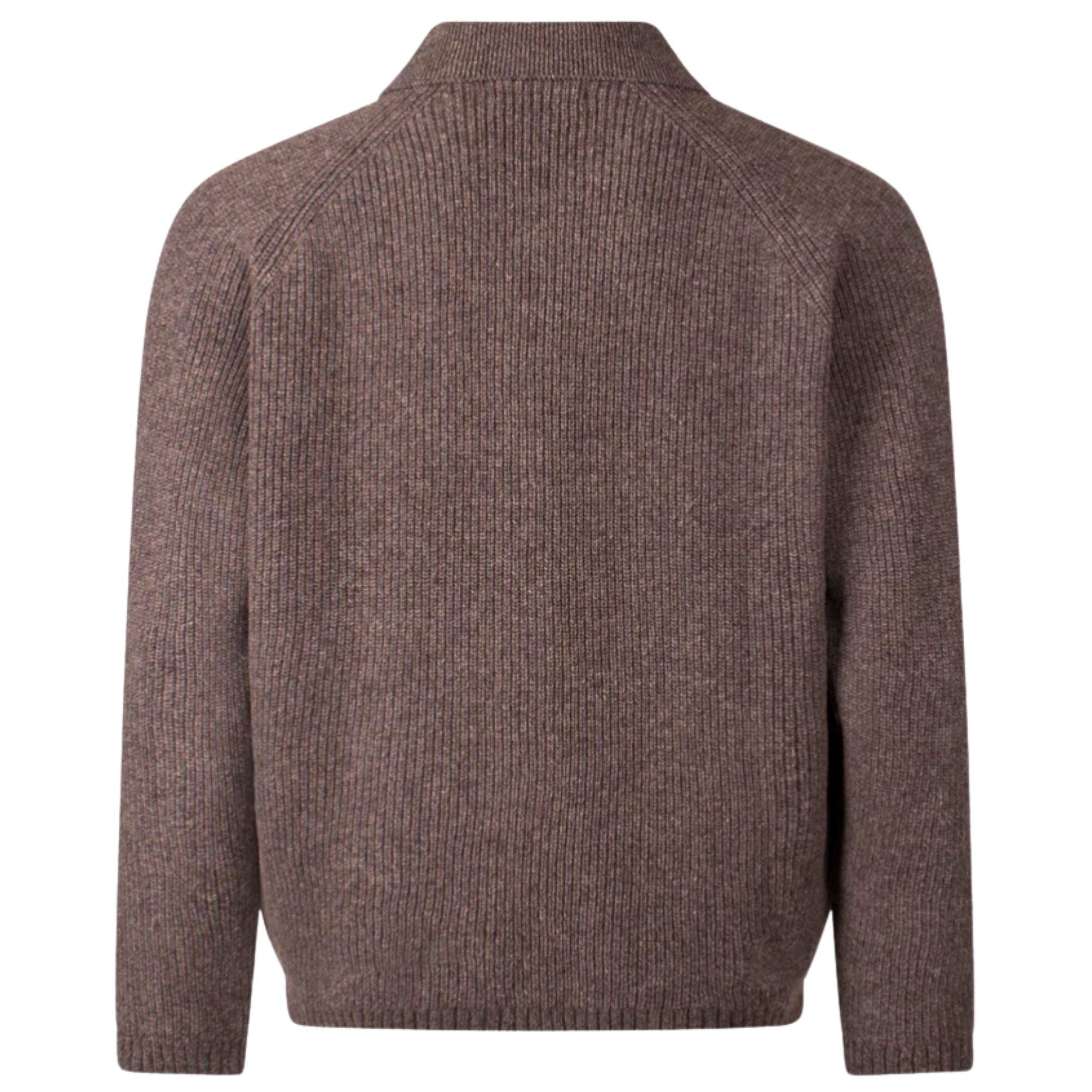 Universal Works Zip Caridgan Eco Wool - Tawny