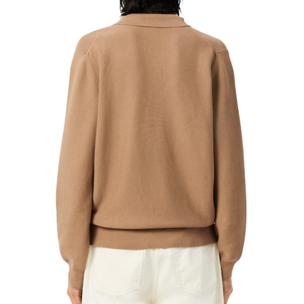 Lacoste Classic Fit Long Sleeved Knitted Polo Shirt - Brown