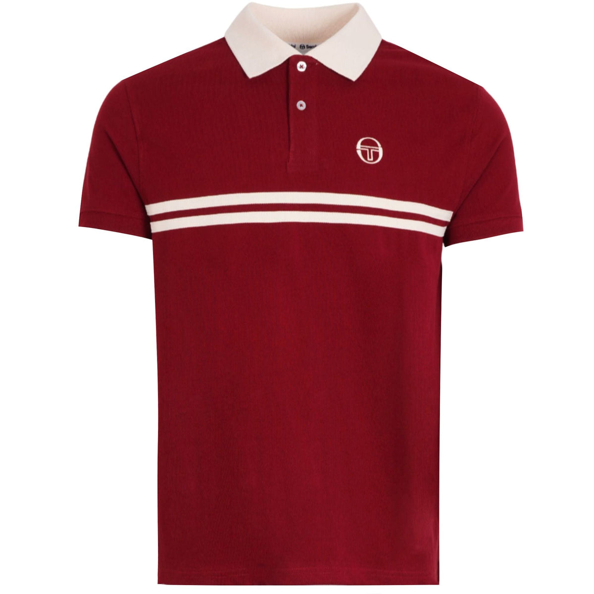 Sergio Tacchini x Stuarts Supermac Polo Shirt - Merlot/Buttercream
