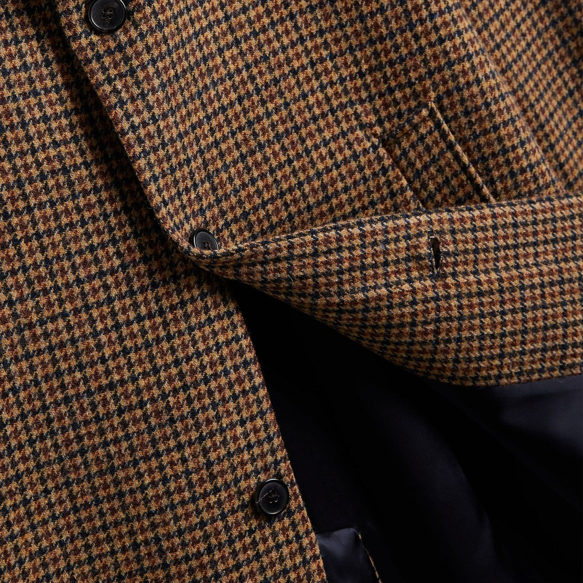 Portuguese Flannel Pied Poule Overcoat - Houndstooth