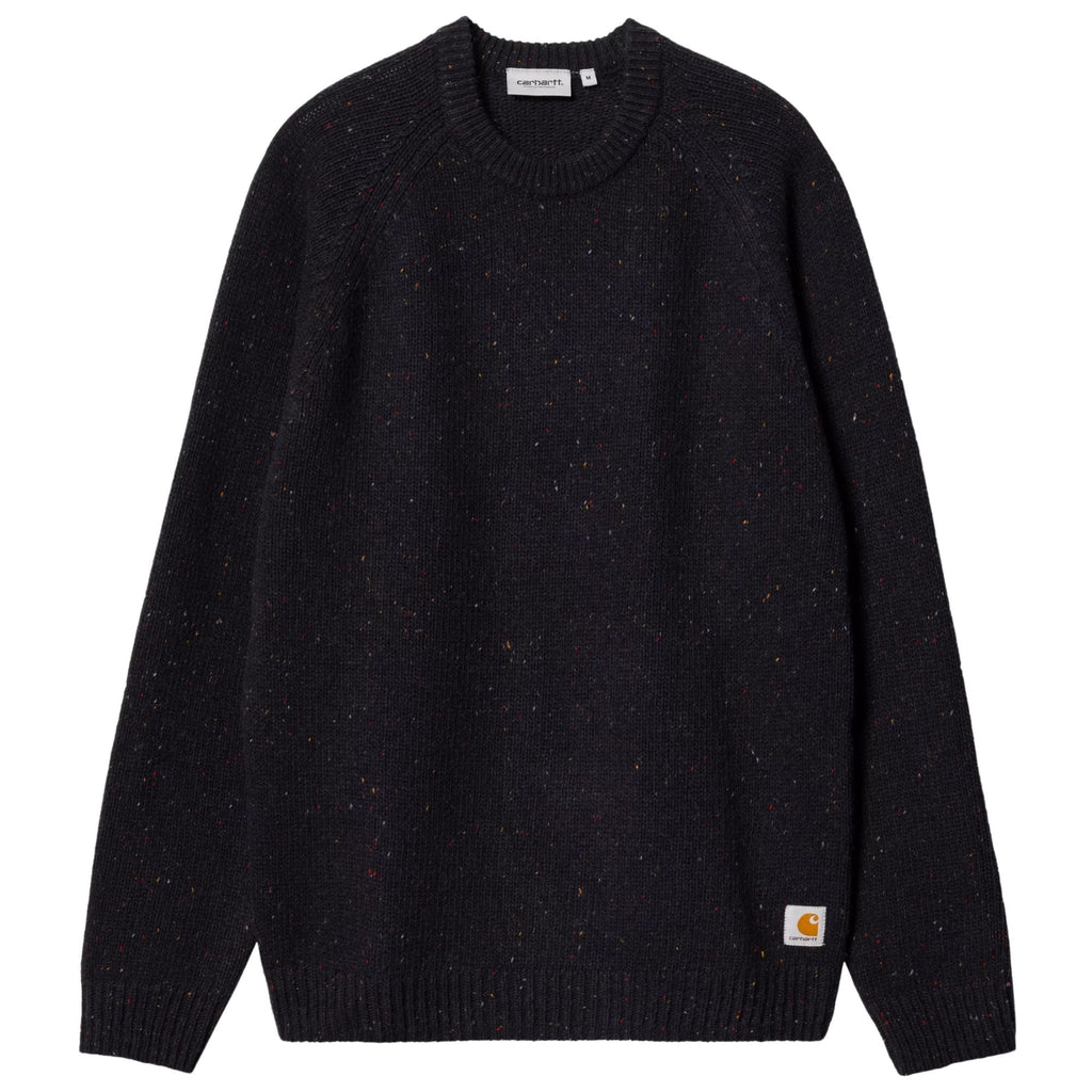 Carhartt WIP Anglistic Sweater - Speckled Dark Navy