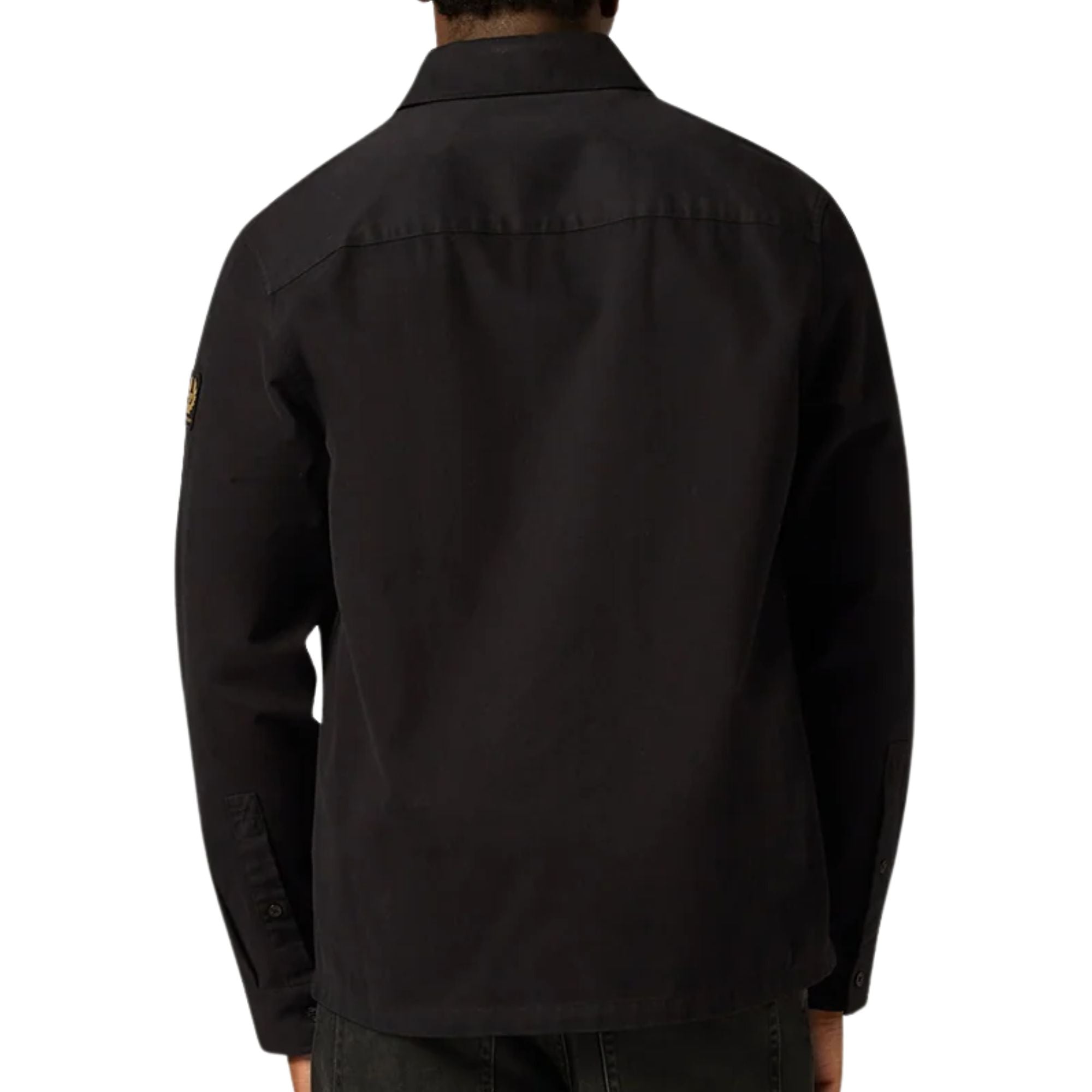 Belstaff Outpost Shirt Cotton Herringbone - Black