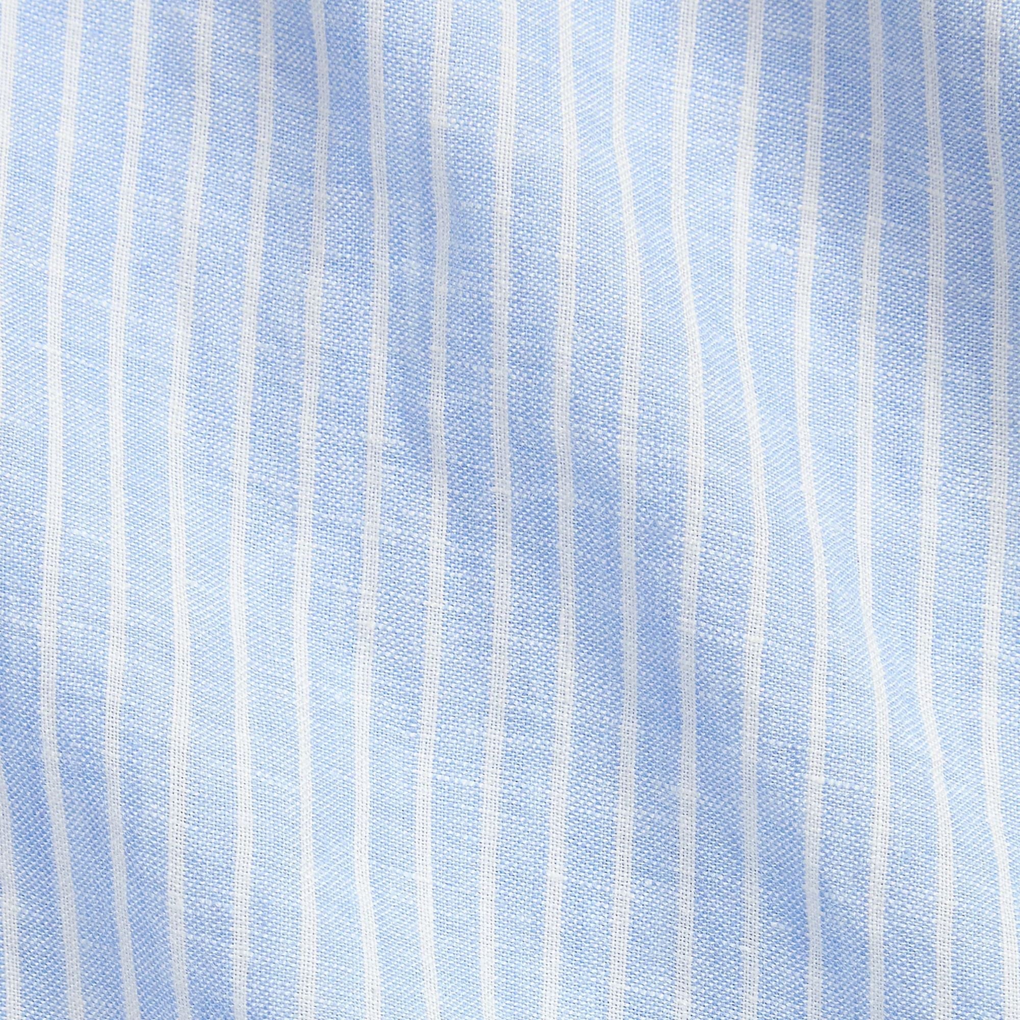 Polo Ralph Lauren Custom Fit Striped Linen Shirt - Blue/White