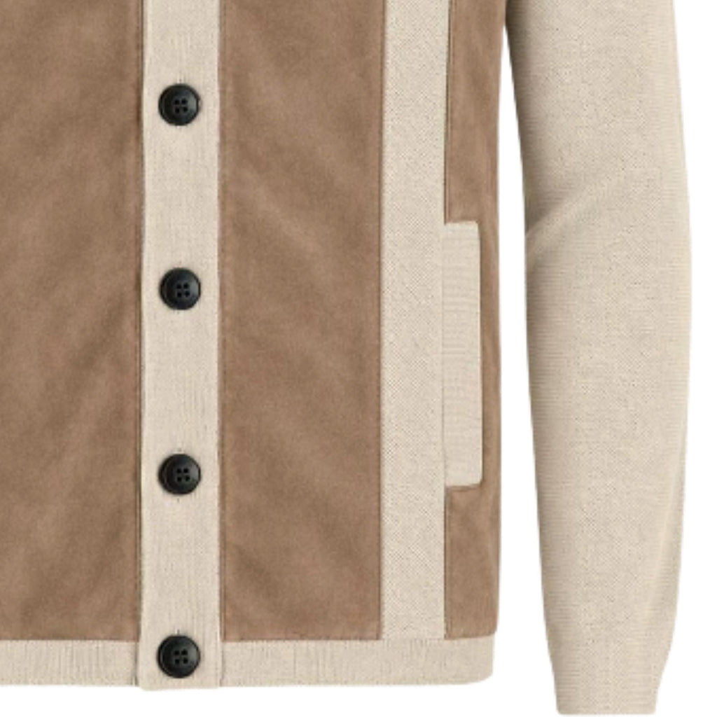 Gabicci Vintage Hurst Long Sleeve Knit Cardigan - Linen