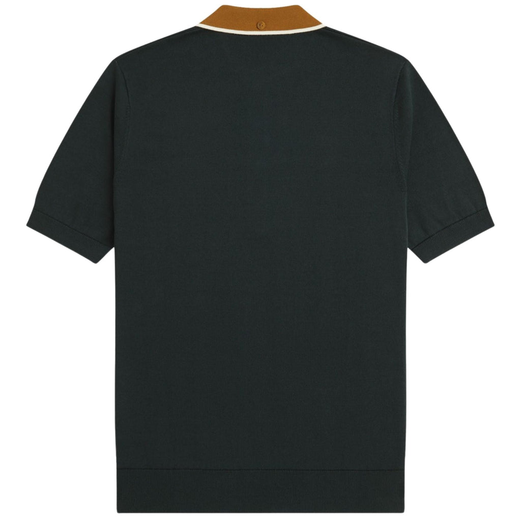 Fred Perry Cable Knit Shirt - Night Green